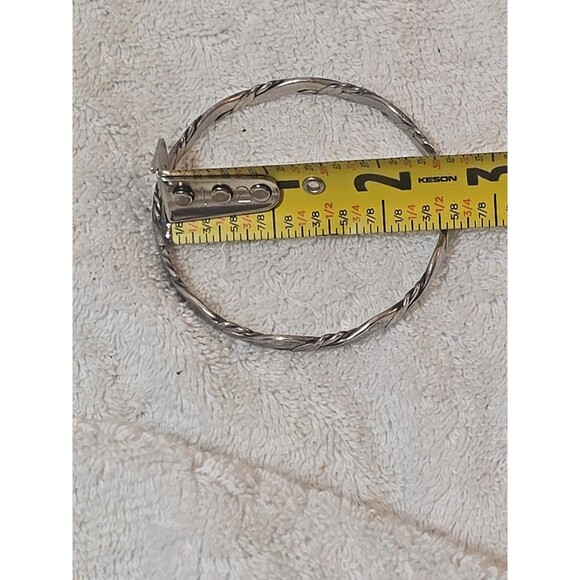 Vintage Taxco Silver Braided Twist Bangle Bracelet 16g - Picture 3 of 4